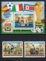 North Korea 1982 Football Soccer World Cup Set Of 2 + S/s MNH - 1982 – Spain