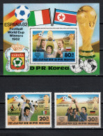 North Korea 1982 Football Soccer World Cup Set Of 2 + S/s MNH - 1982 – Espagne