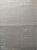 CORRIERE DELLA SERA 1929 MORTE DI FRANCESCO PAOLO MICHETTI FRANCAVILLA A MARE TOCCO DA CASAURIA BOLOTANO SASSARI - Other & Unclassified