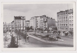 Poland GDYNIA Plac Kaszubski View, Street, Old Car, Buildings, Vintage Photo Postcard RPPc AK (1022) - Pologne