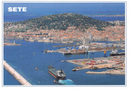 34 SETE  Vue Générale Panoramique Aérienne De L'entrée Du Port   Cete  (Scan R/V) N° 10 \MM5085 - Sete (Cette)