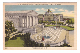 UNITED STATES // WASHINGTON D. C. // U. S. SUPREME COURT // SHOWING LIBRARY OF CONGRESS - Washington DC