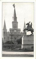 11694183 Saint Louis Louisiana Cathedral General Jackson Monument Schleppey Card - Autres & Non Classés