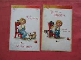 Lot Of 2 Cards.  Valentine's Day   Ref 6403 - Dia De Los Amorados