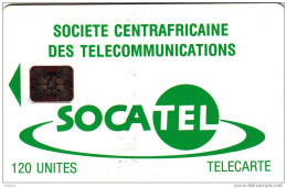 CENTRAL AFRICAN REPUBLIC - SOCATEL Logo Green, First Chip Issue 120 Units, Chip SC5, BN : 43756, Used - Centrafricaine (République)