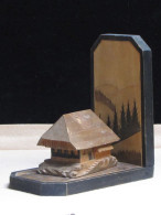 Art-antiquité_sculpture Bois_62 – Presse-livre Chalet Suisse_Schwarzwald, Black Forest, Forêt Noire - Holz