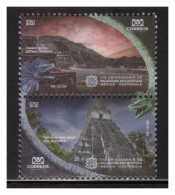 2023 MEXICO GUATEMALA  Relaciones Diplomáticas,  JOINT ISSUE, Pyramids, Snake Feathered - Messico