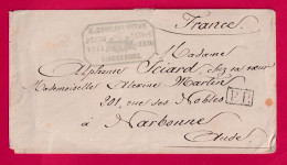 GUERRE 1870 PRISONNIER  DE GUERRE CAMPS DE MAGDEBOURG MAGDEBURG + PP POUR NARBONNE AUDE ALLEMAGNE PRUSSE LETTRE - War 1870