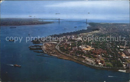 11693881 New_York_City Entrance To Harbor Verrazano Narrows Bridge Aerial View - Other & Unclassified