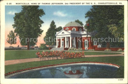 11693801 Charlottesville_Virginia Monticello Home Of Thomas Jefferson US Preside - Andere & Zonder Classificatie