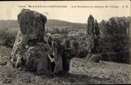 CPA Saint Rémy Les Chevreuse Yvelines, Les Rochers Oberhalb Des Dorfes - Other & Unclassified