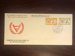 BAHRAIN FDC COVER 1981 YEAR DISABLED PEOPLE HEALTH MEDICINE STAMPS - Bahrein (1965-...)