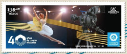 2023 MÉXICO TV4 Guanajuato: 40 Años Contar Historias, TV4 40 Years Of Telling Stories, BALLET DANCER, SELF-ADHESIVE SEAL - Mexique