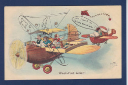 CPA Thiele Aviation Dessinateur Humour Circulée Cerf Volant - Zeppeline