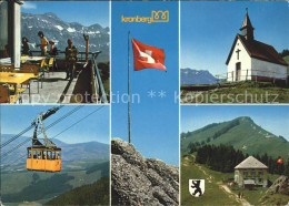 11692124 Kronberg Saentis Hotelterrasse Luftseilbahn Jakobsbad Kronberg Kapelle  - Autres & Non Classés