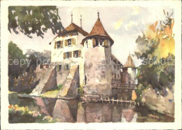 11692108 Hallwil Schloss Hallwil Aquarell Hallwil - Other & Unclassified