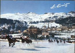 11692082 St Moritz GR Panorama Poloturnier Corviglia Und Piz Nair St. Moritz - Autres & Non Classés