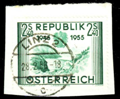 ÖSTERREICH 1955 Nr 1016 Gestempelt Briefstück Zentrisch X336A8E - Used Stamps