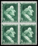 SCHWEIZ PRO JUVENTUTE Nr 399 Postfrisch VIERERBLOCK X54BBFE - Unused Stamps