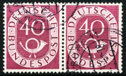 BRD DS POSTHORN Nr 133 Gestempelt WAAGR PAAR X57A6BE - Used Stamps