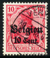 BES 1WK LP BELGIEN Nr 14cII Gestempelt X629C52 - Occupation 1914-18