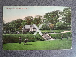 BOWLING GREN BUILE HILL PARK SALFORD OLD COLOUR POSTCARD LANCASHIRE MANCHESTER - Manchester