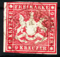 WÜRTTEMBERG AUSGABE VON 1859 Nr 14 Zentrisch Gestempelt X6818A2 - Oblitérés