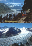 11691913 Aletschgletscher Panorama Mit Eiger Moench Jungfrau Aletschgletscher - Autres & Non Classés