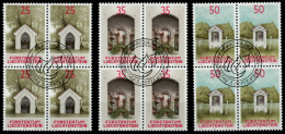 LIECHTENSTEIN 1988 Nr 951-953 Zentrisch Gestempelt VIERERBLO X6E64FA - Gebraucht