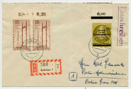 BERLIN 1956 Nr 157 Und 155 BRIEF MIF X70C6BA - Lettres & Documents