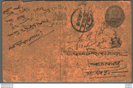 India Postal Stationery Patiala State 1/4A Jhunjhunu Cds - Patiala