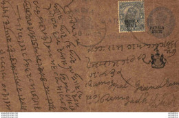 India Postal Stationery Patiala State 1/4A To Ramgarh - Patiala