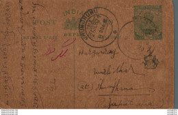 India Postal Stationery Patiala State 1/2 A Jhunjhunu Cds - Patiala