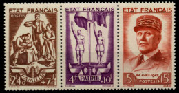 FRANKREICH 1943 Nr 591 Und 592 593 Postfrisch 3ER STR X742F22 - Ongebruikt