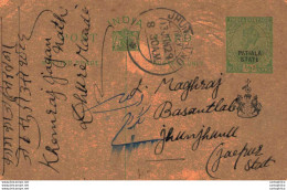 India Postal Stationery Patiala State 1/2 A Jhunjhunu Cds - Patiala