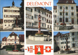 11691848 Delemont Ortsansichten Mit Brunnen Delemont - Sonstige & Ohne Zuordnung