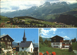 11691818 Obersaxen GR Panorama Ferienheim Quadra Kapelle Obersaxen  - Autres & Non Classés