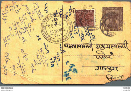 India Postal Stationery Ashoka 6p Bhilwara Cds - Postcards