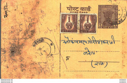 India Postal Stationery Ashoka 6p - Postcards