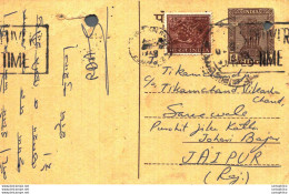 India Postal Stationery Ashoka 6p To Jaipur Prakash Textiles - Postcards