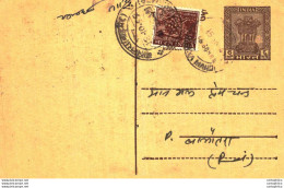 India Postal Stationery Ashoka 6p Kanhi Ram Fakir Chand Tohana Mandi - Postcards