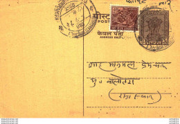 India Postal Stationery Ashoka 6p - Postcards