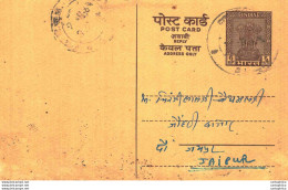 India Postal Stationery Ashoka 6p To Jaipur - Postcards