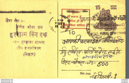 India Postal Stationery Tiger 15 New Delhi Cds - Postkaarten