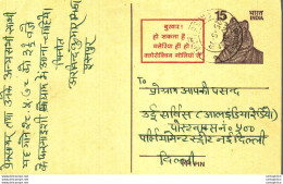 India Postal Stationery Tiger 15 - Postcards