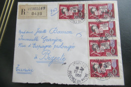 FRANCE Lettre Recommandée 1959 Venelles Pour Bizerte - 1921-1960: Modern Period