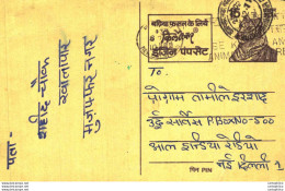 India Postal Stationery Tiger 15 New Delhi Cds - Postkaarten