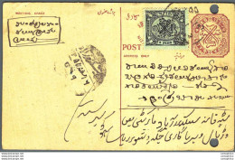 '"''India Postal Stationery Arms 4p Arms Nizam''''s Dominions Agarwala To Hyderabad''"' - Cartoline Postali