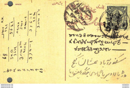 '"''India Postal Stationery Arms 4p Arms Nizam''''s Dominions''"' - Cartoline Postali