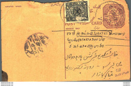 '"''India Postal Stationery Arms 4p Arms Nizam''''s Dominions''"' - Cartoline Postali